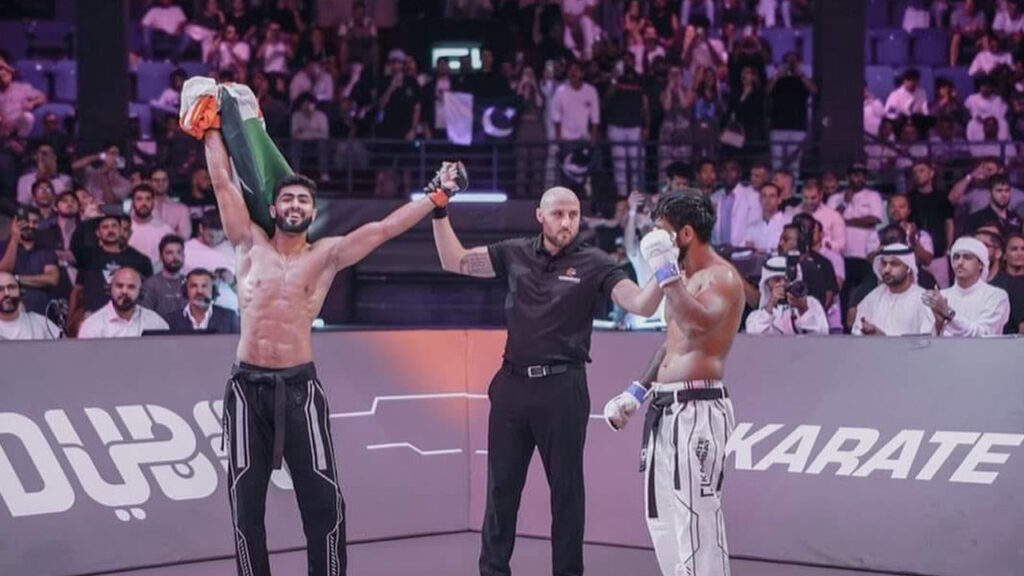 Pakistan Ismail Rind Shahzaib Rind: Pakistan’s Rising MMA Star Clinches Karate Combat KC-49 ...